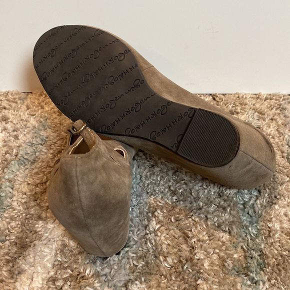 Halogen Brown Suede Cutout Wedges - Picture 7 of 7